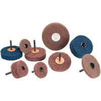 Standard Abrasives Buff & Blend Wheel, 3" Dia. x 1/4" W, 1/4" Arbor, Aluminum Oxide Equipment World