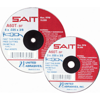 Cut-Off Wheel, 4" x 0.045", 5/8" Arbor, Type 27, Aluminum Oxide, 13500 RPM Equipment World