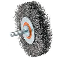 Mounted Crimped Wire Wheel, 4" Dia., 0.0118" Fill VV826 | Equipment World