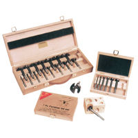 Super Forstner Bit Kits in a Wooden Box, 7 Pieces, Steel Equipment World