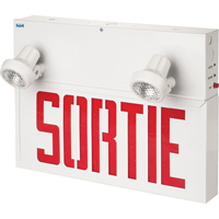 Stella Combination Signs - Sortie, LED, Hardwired, 17-1/2" L x 12-1/2" W, French XB932 | Equipment World