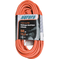 Vinyl Extension Cord, Outdoor, SJTW, 14/3 AWG, 15 A, 50' Equipment World