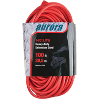 Vinyl Extension Cord, Outdoor, SJTW, 14/3 AWG, 13 A, 3 Outlet(s), 100' Equipment World