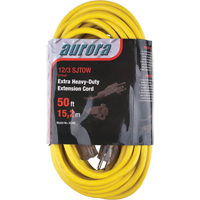 Vinyl Extension Cord with Light Indicator, Outdoor, SJTOW, 12/3 AWG, 15 A, 50' Equipment World