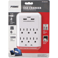 Prime&reg; USB Charger with Surge Protector Equipment World