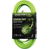 Flexzilla&reg; Pro Industrial Extension Cord, All-Weather, SJTW, 14/3 AWG, 15 A, 25' Equipment World