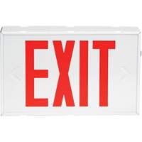 Exit Sign, LED, Battery Operated/Hardwired, 12-1/5" L x 7-1/2" W, English Equipment World