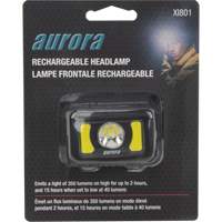 Lampe frontale, DEL, 350 lumens, 2 hres de fonctionnement, piles Rechargeable Equipment World