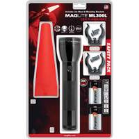 Safety Flashlight Pack, LED, 487 Lumens, D Batteries Equipment World