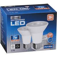 Dimmable LED Bulb, Flood, 7 W, 500 Lumens, PAR20 Base XJ062 | Equipment World