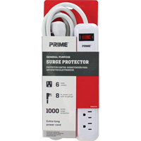 Surge Protector, 6 Outlets, 1000 J, 1875 W, 8' Cord XJ231 | Equipment World