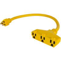 Extension Power Adapter, Outdoor, STOW, 12/3 AWG, 15 A, 3 Outlet(s), 2' Equipment World