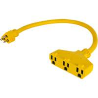 Extension Power Adapter, Outdoor, STOW, 12/3 AWG, 15 A, 3 Outlet(s), 2' Equipment World