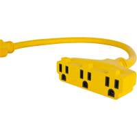 Extension Power Adapter, Outdoor, STOW, 12/3 AWG, 15 A, 3 Outlet(s), 2' Equipment World