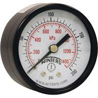 Manomètre économique,  2", 0 - 200 psi, Fixation arrière, Analogique YB871 | Equipment World