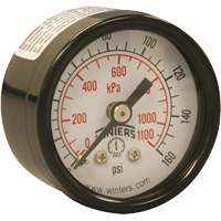 Economy Pressure Gauge, 1-1/2" , 0 - 160 psi, Back Mount, Analogue Equipment World
