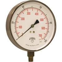 Contractor Pressure Gauge, 4-1/2" , 0 - 100 psi, Bottom Mount, Analogue YB900 | Equipment World