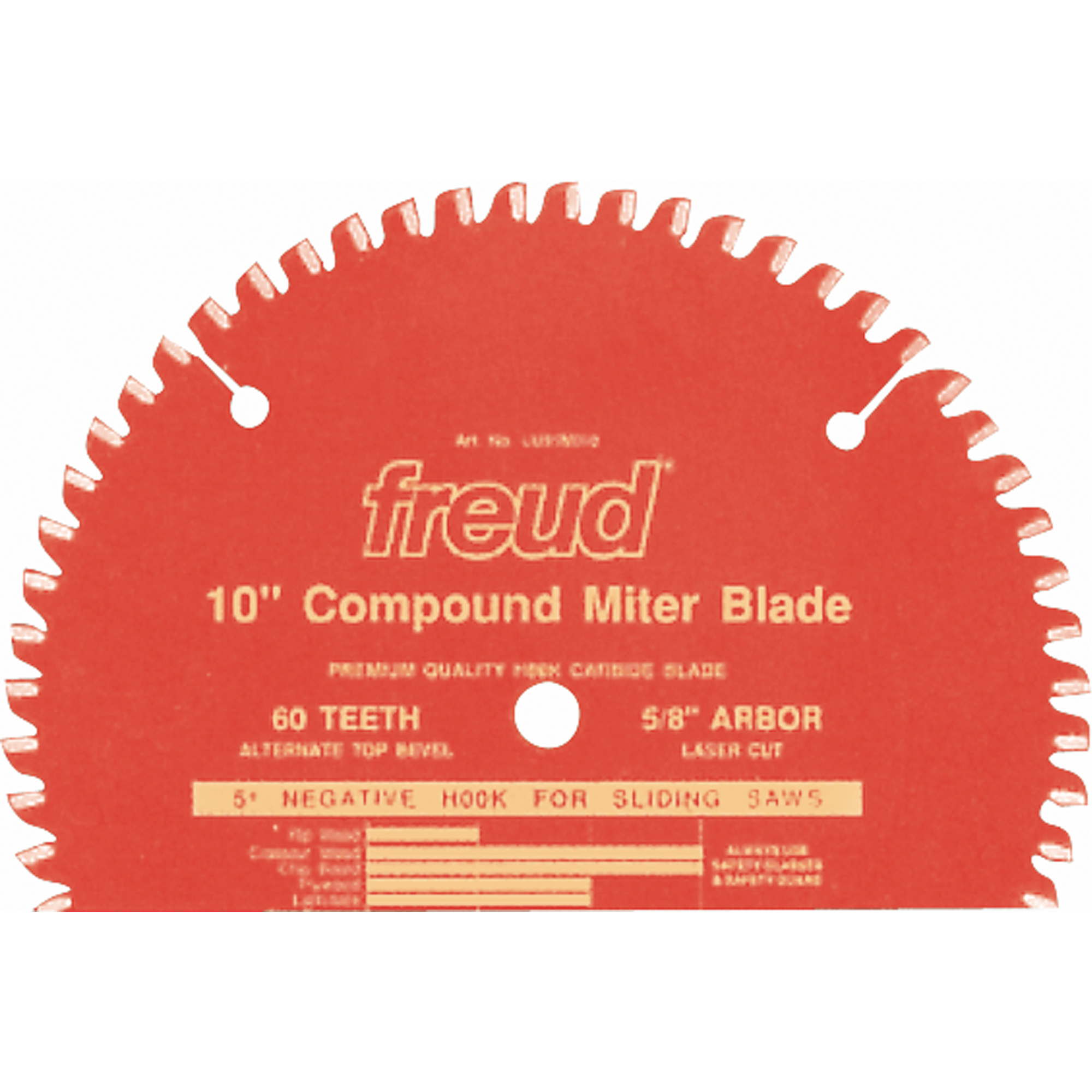 Freud TCS Sliding Compound Mitre Blades Industrial Blades, 10", 60